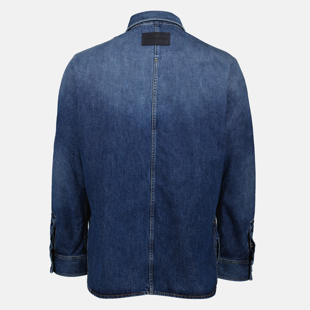Chemises Chemise en denim Givenchy Bleu foncé Homme