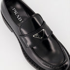 Mocasines Mocasines de Cuero Prada Negro Homme