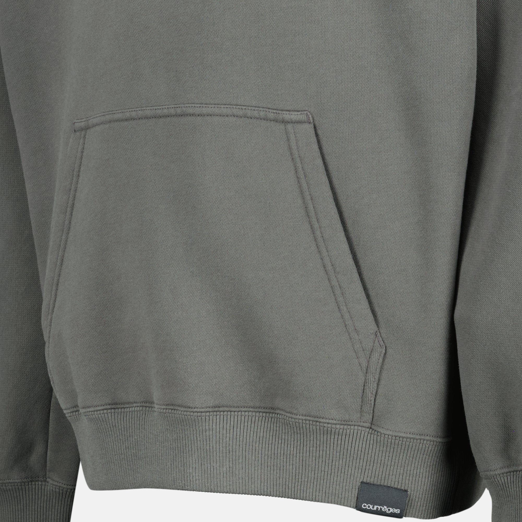 Imagen del sudadera con capucha oversized gris de la marca Courrèges para Hombre - Temporada Primavera-Verano 2026 - Vista Detallada 2