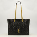 Sacs à main et épaule Niki Shopping schwarze Leder Tasche Saint Laurent Noir Femme