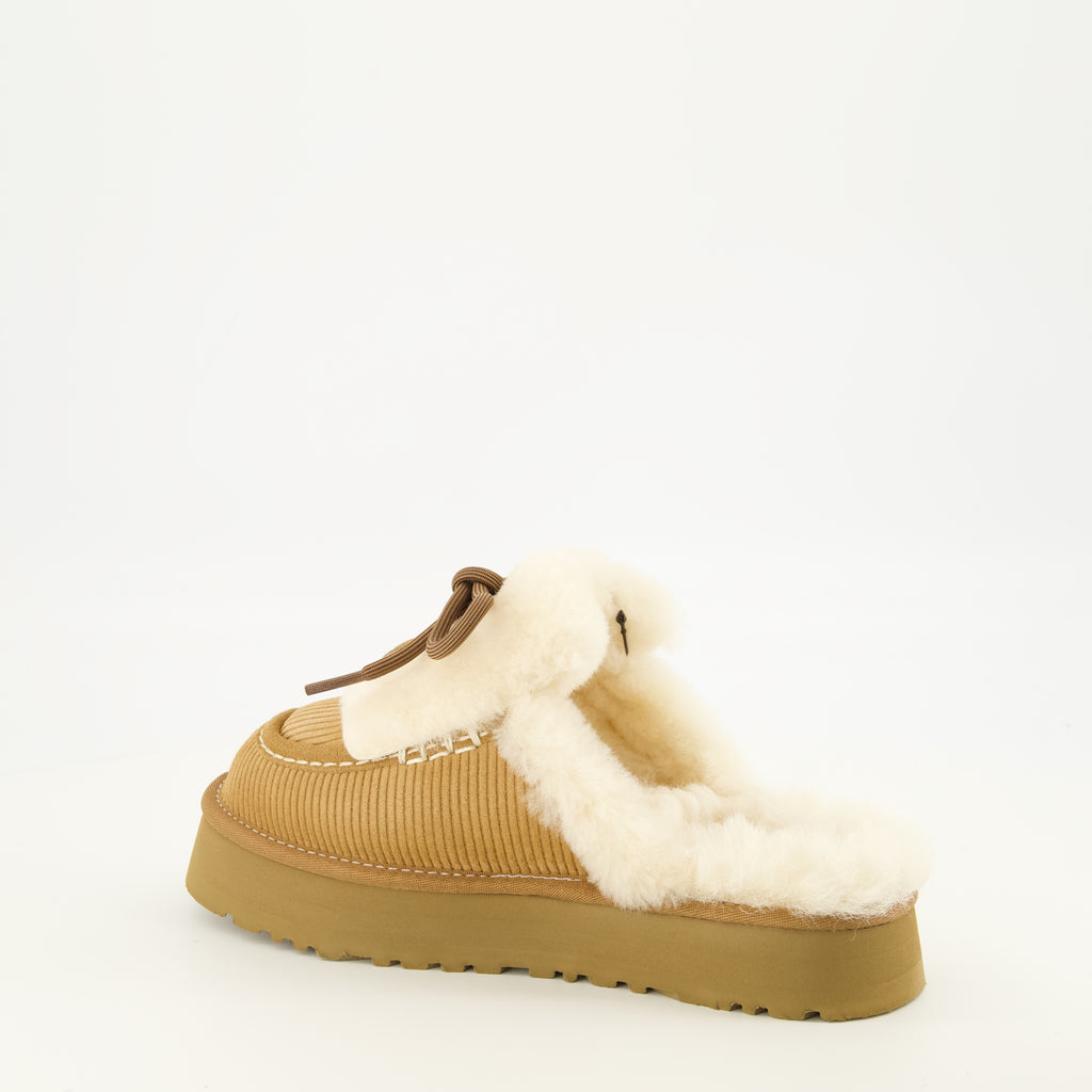 Chaussures ouvertes Disquette Heritage Beige Mules Ugg Marron Femme