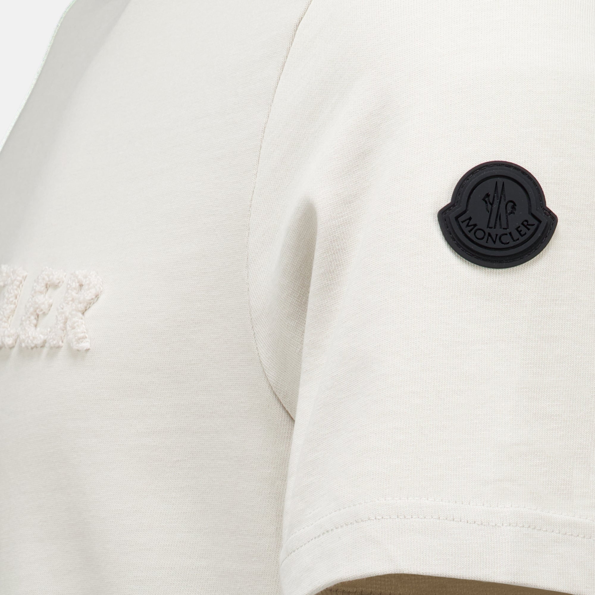 T-shirts T-shirt en coton à logo blanc Moncler Blanc Homme