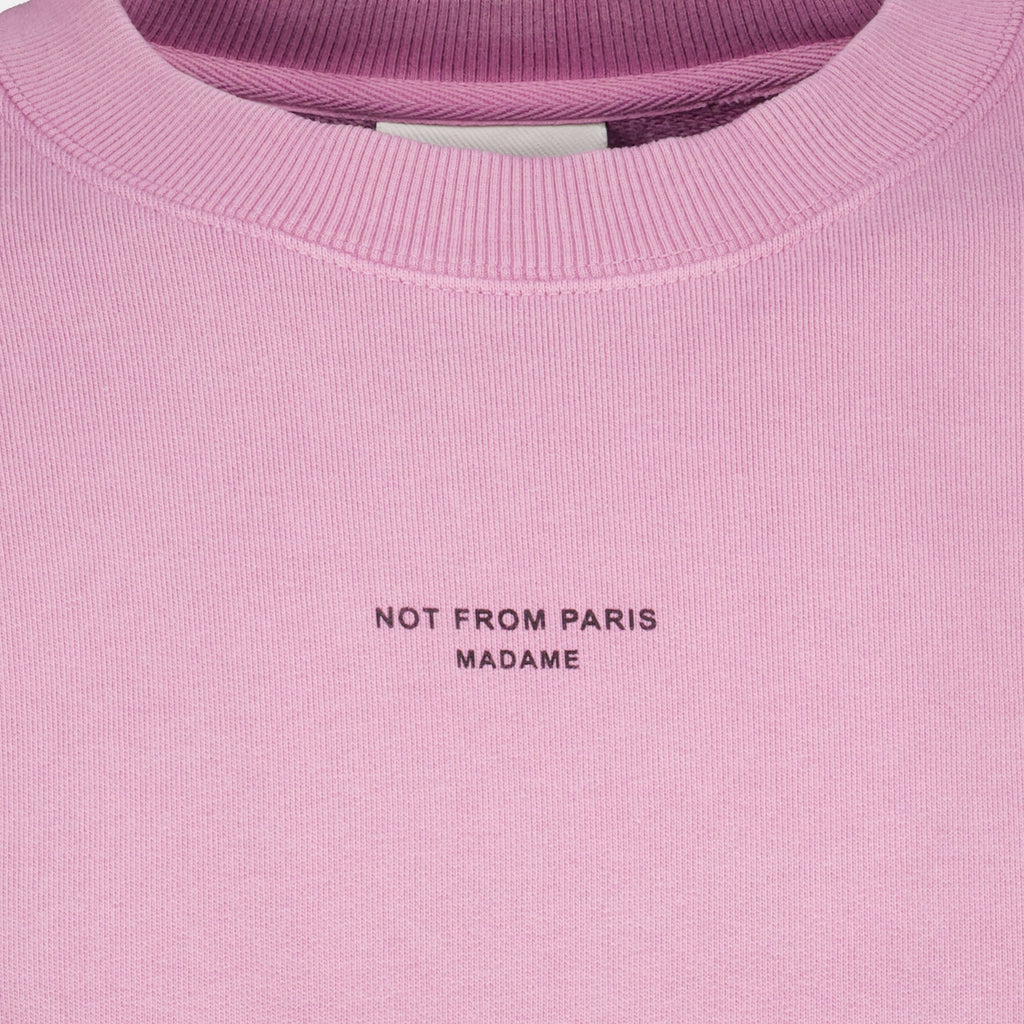 Sweatshirts 클래식 핑크 슬로건 스웻셔츠 Drole De Monsieur Rose Homme