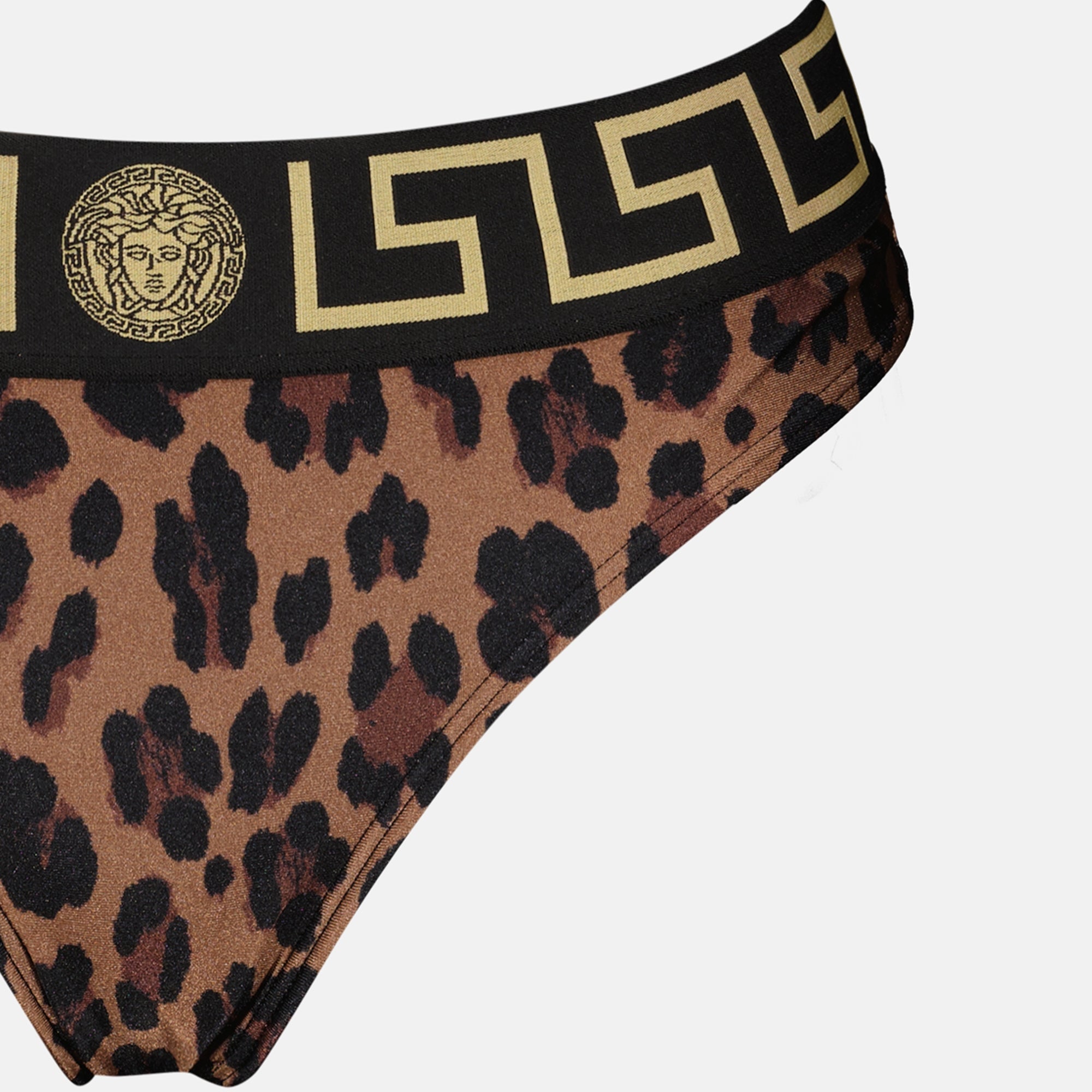 Beachwear Bas de bikini léopard Versace Marron Femme
