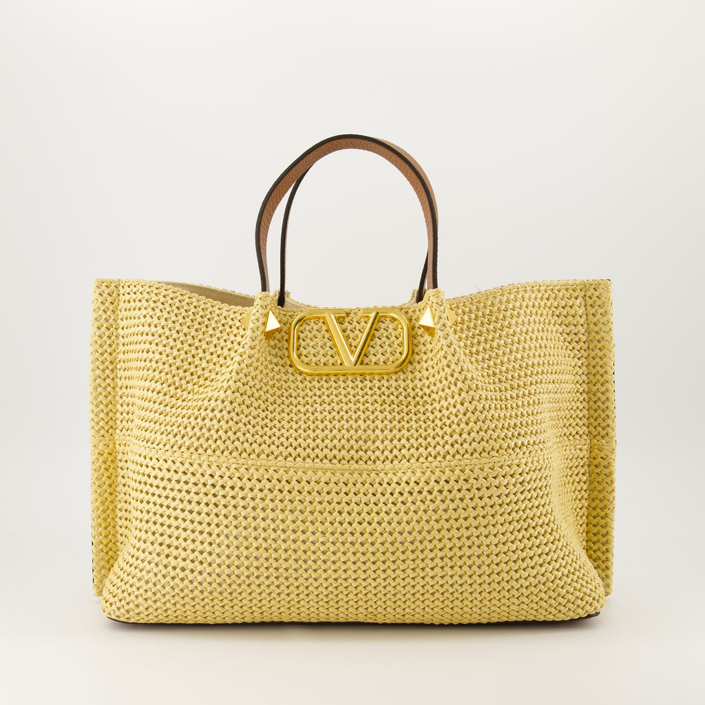 Sacs cabas Sommer-Shopper-Tasche Valentino Garavani Beige Femme