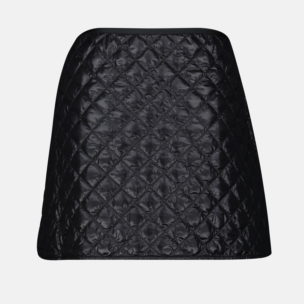 Jupes Jupe mini matelassée Moncler Noir Femme