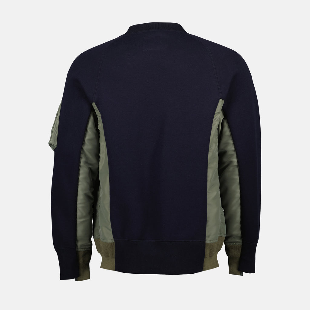 Sudaderas Suéter Bicolor Sacai Azul oscuro Hombres