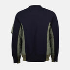 Sudaderas Suéter Bicolor Sacai Azul oscuro Hombres