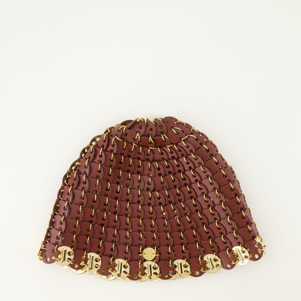 Imagem do chapéu bob em pele bordeaux da marca Rabanne para Mulheres - Coleção Primavera-Verão 2026 - Vista Detalhada 3