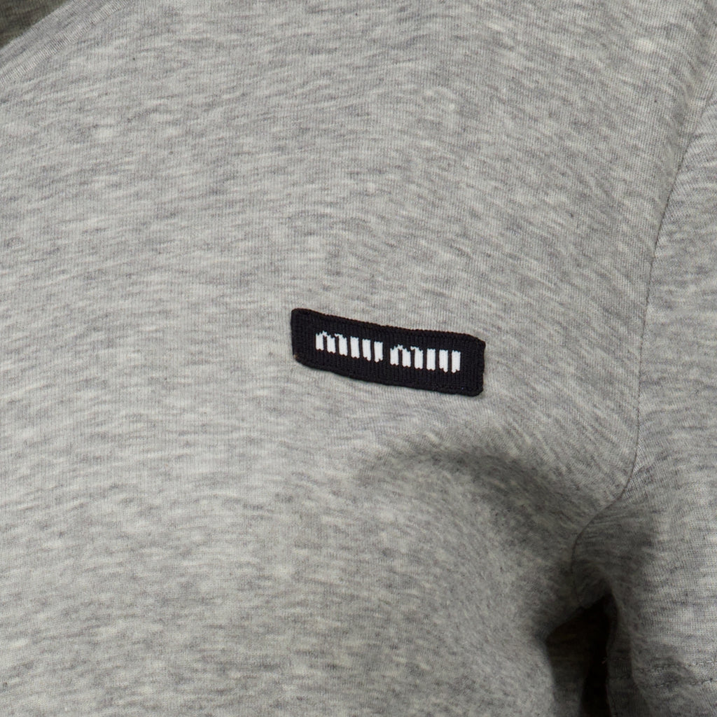 T-shirts T-Shirt in Jersey Cotele Grigia Miu Miu Gris Femme