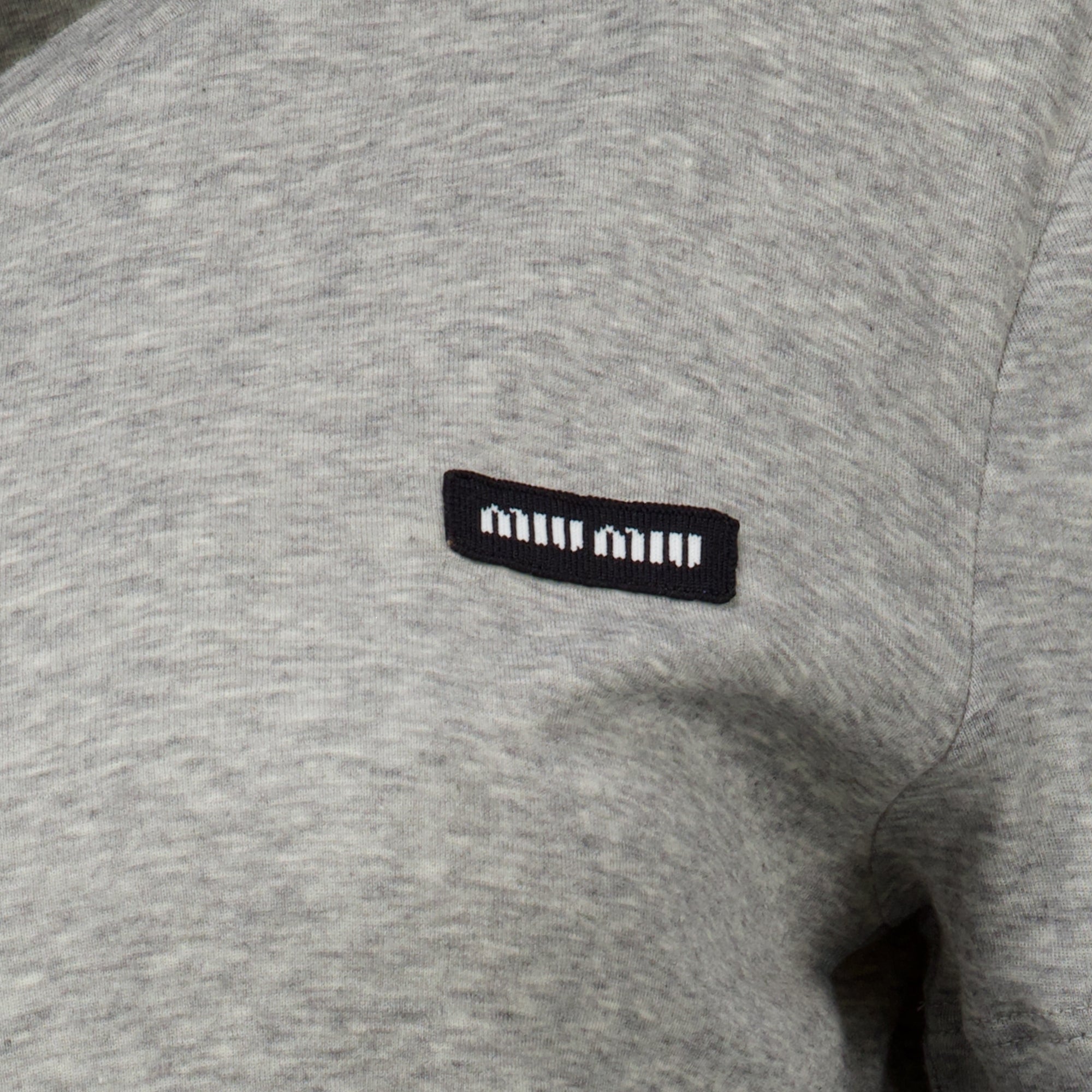 T-shirts T-Shirt in Jersey Cotele Grigia Miu Miu Gris Femme