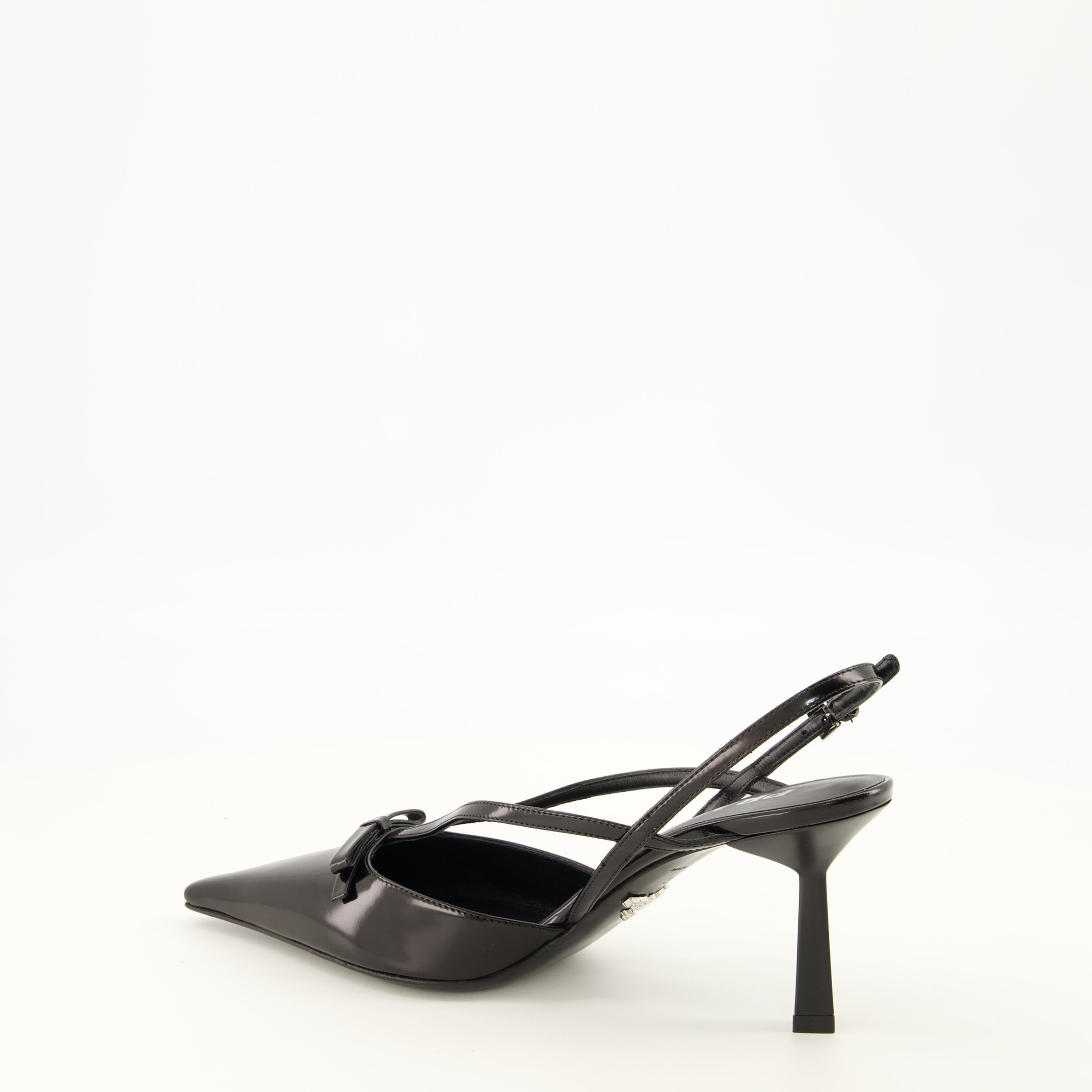 Escarpins Schwarze Lederpumps Prada Noir Femme