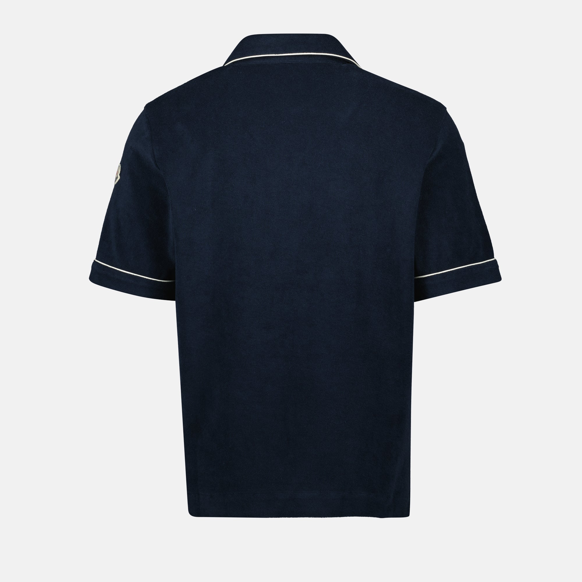 Polos Polo en coton éponge Moncler Bleu foncé Homme
