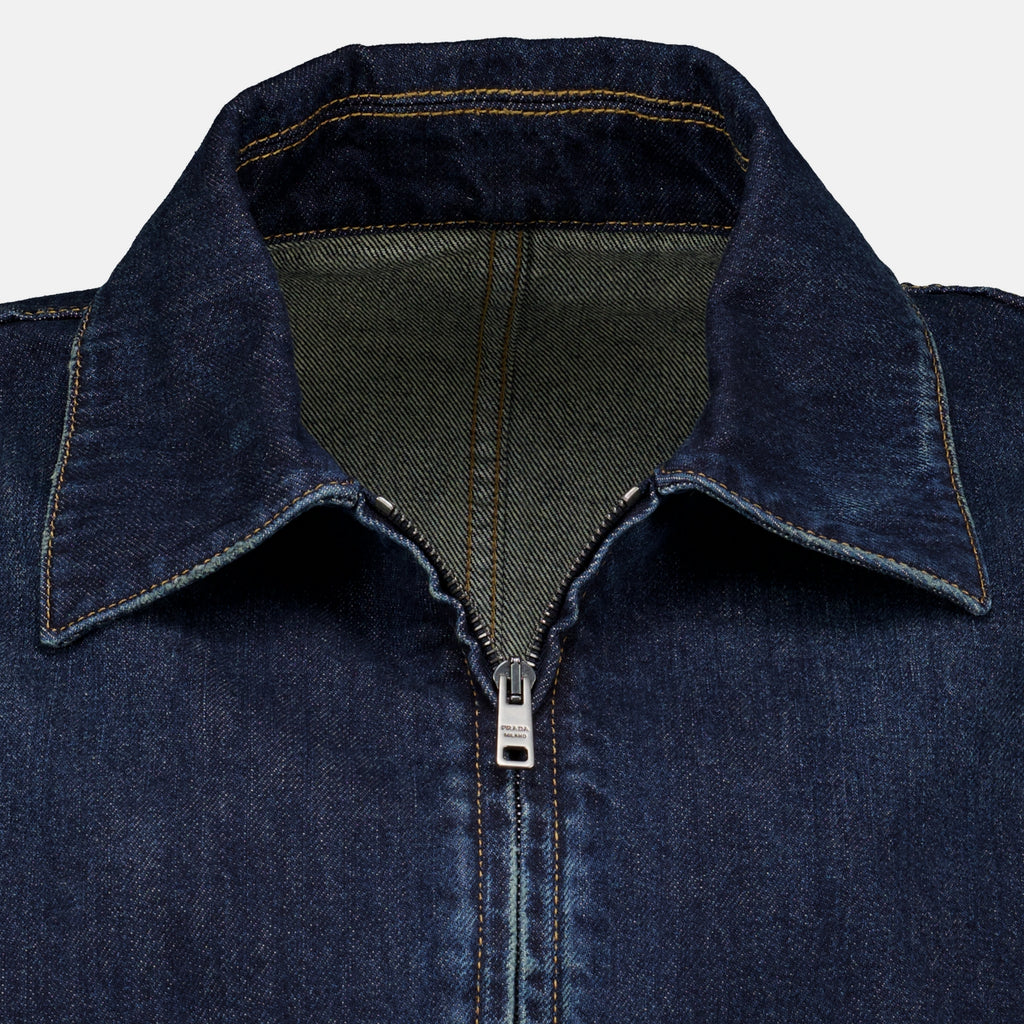 Vestes Dunkelblaue Jeansjacke Prada Bleu foncé Femme