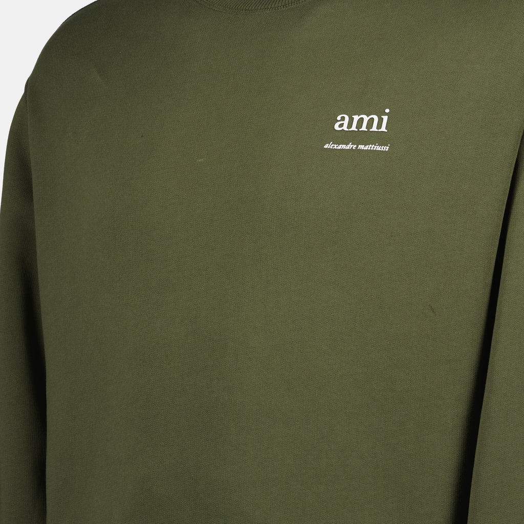 스웨트셔츠 알렉산드르 마티우시 스웨트셔츠 Ami PARIS 카키색 옷감 Homme