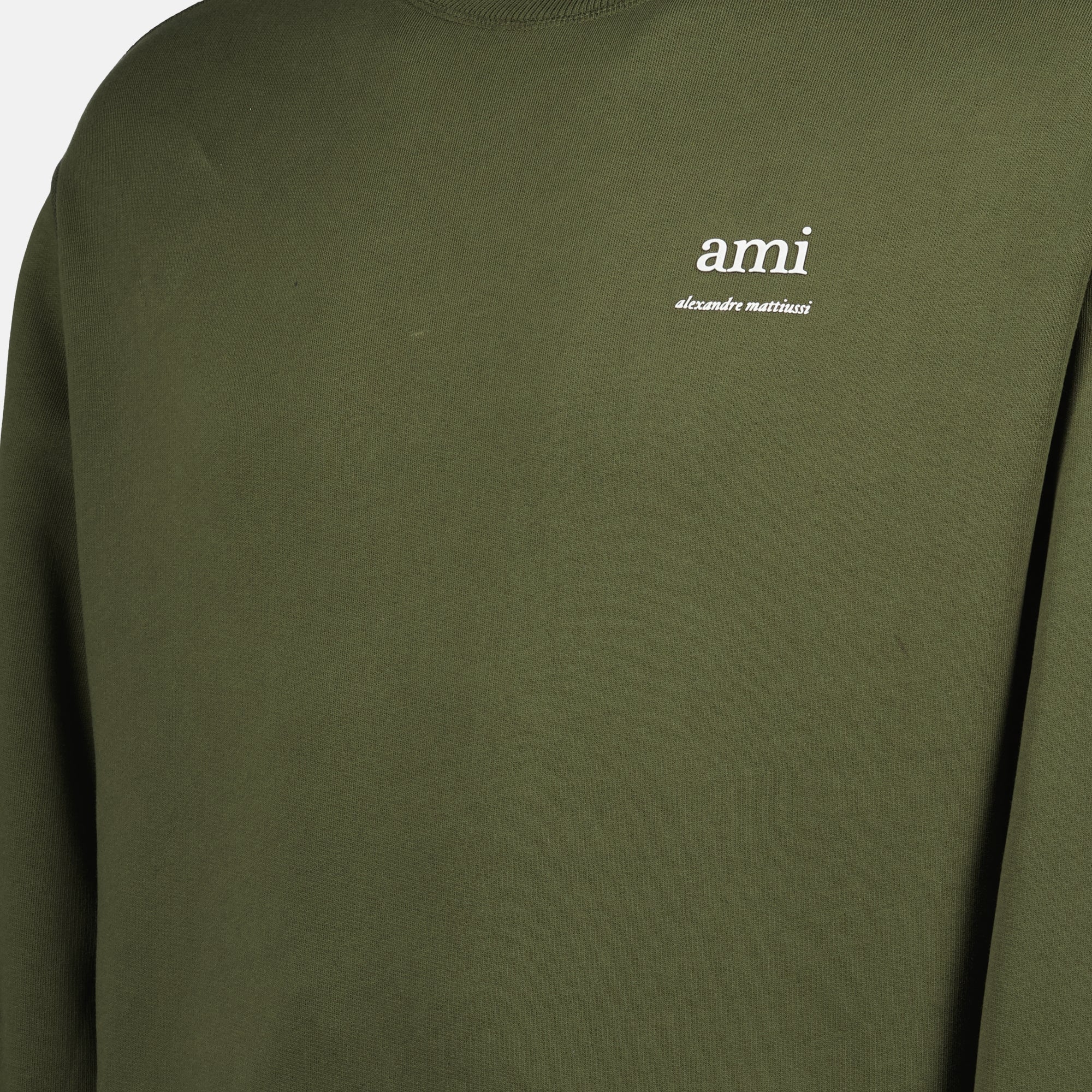 스웨트셔츠 알렉산드르 마티우시 스웨트셔츠 Ami PARIS 카키색 옷감 Homme