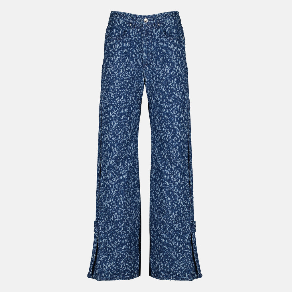 Image de l'article Jean bleu en coton de la marque Rabanne pour Femme - Saison Printemps-Été 2026 - Vue de Face