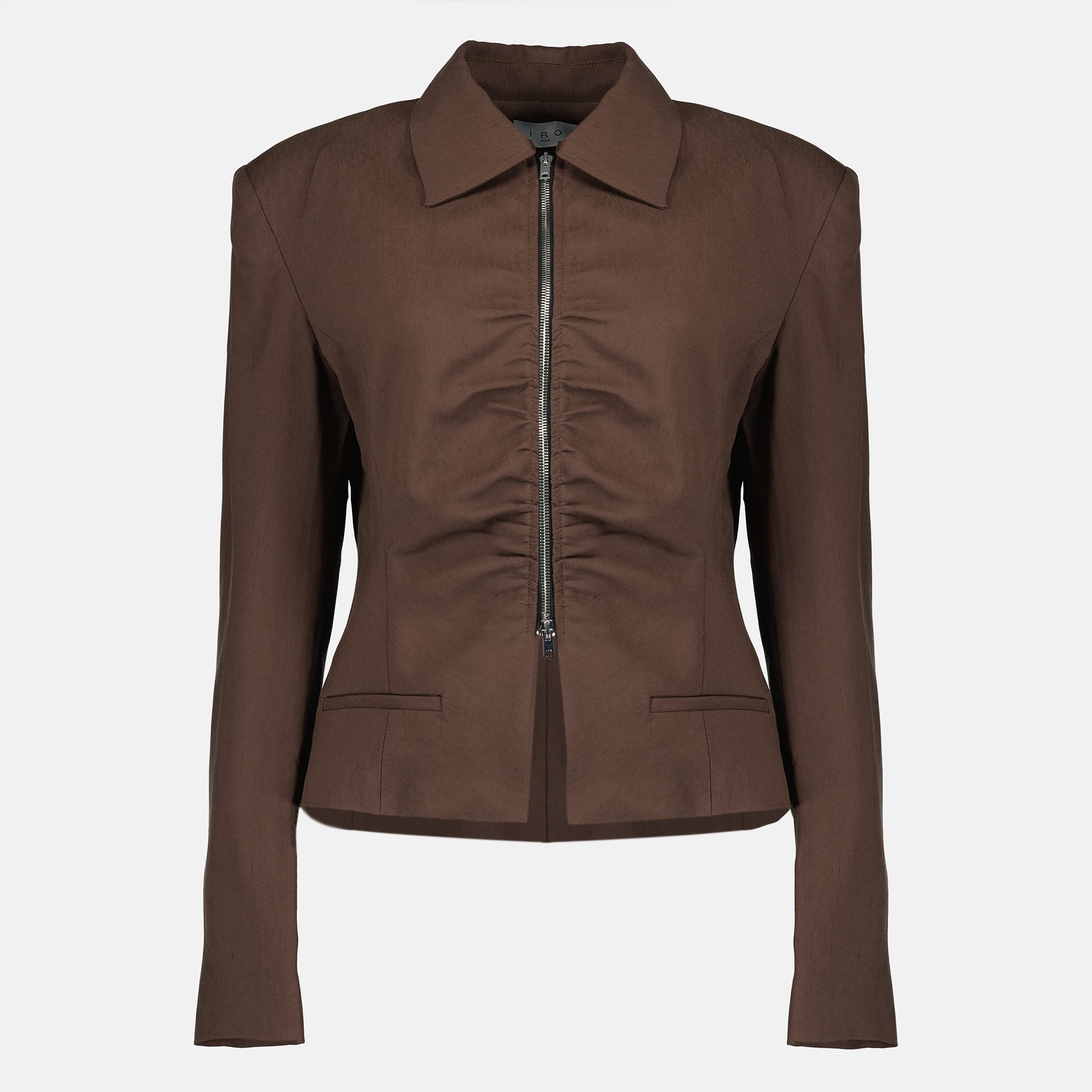 Vestes Veste à fronces marron Iro Marron Femme