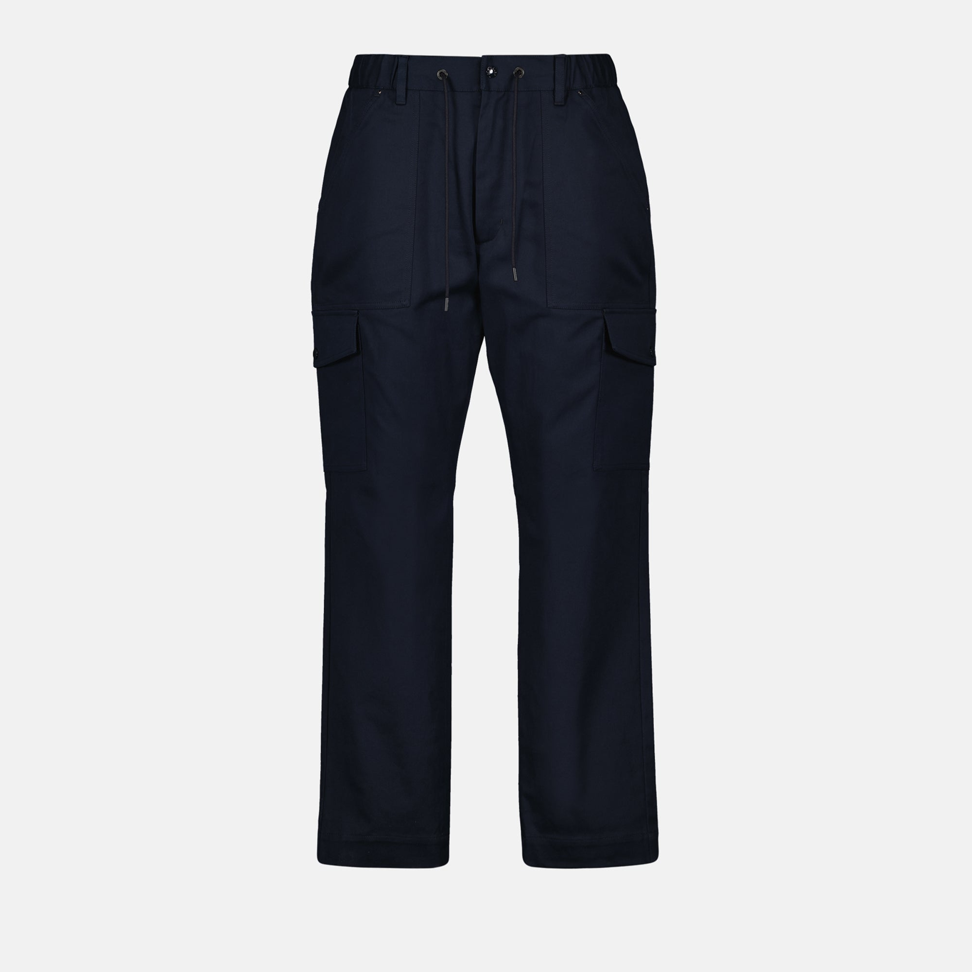 Pantalons Pantalon en gabardine Moncler Bleu foncé Homme