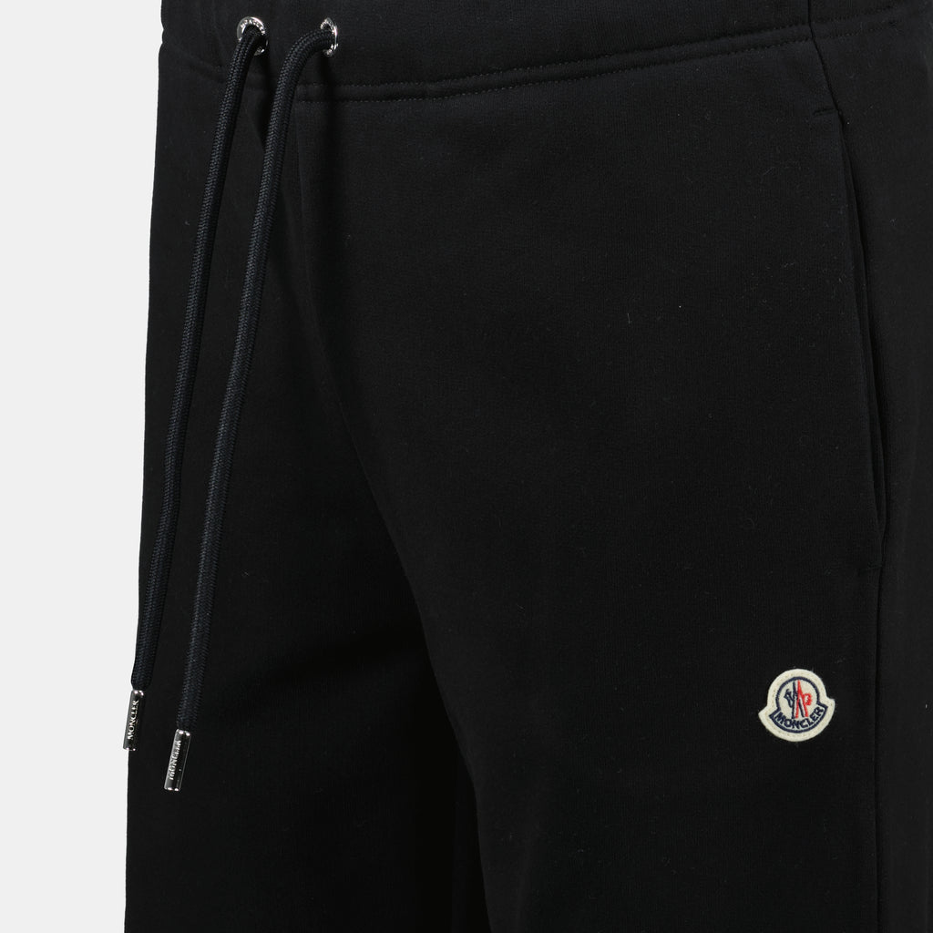 パンツ ロゴジョギングパンツ Moncler 黒 Homme