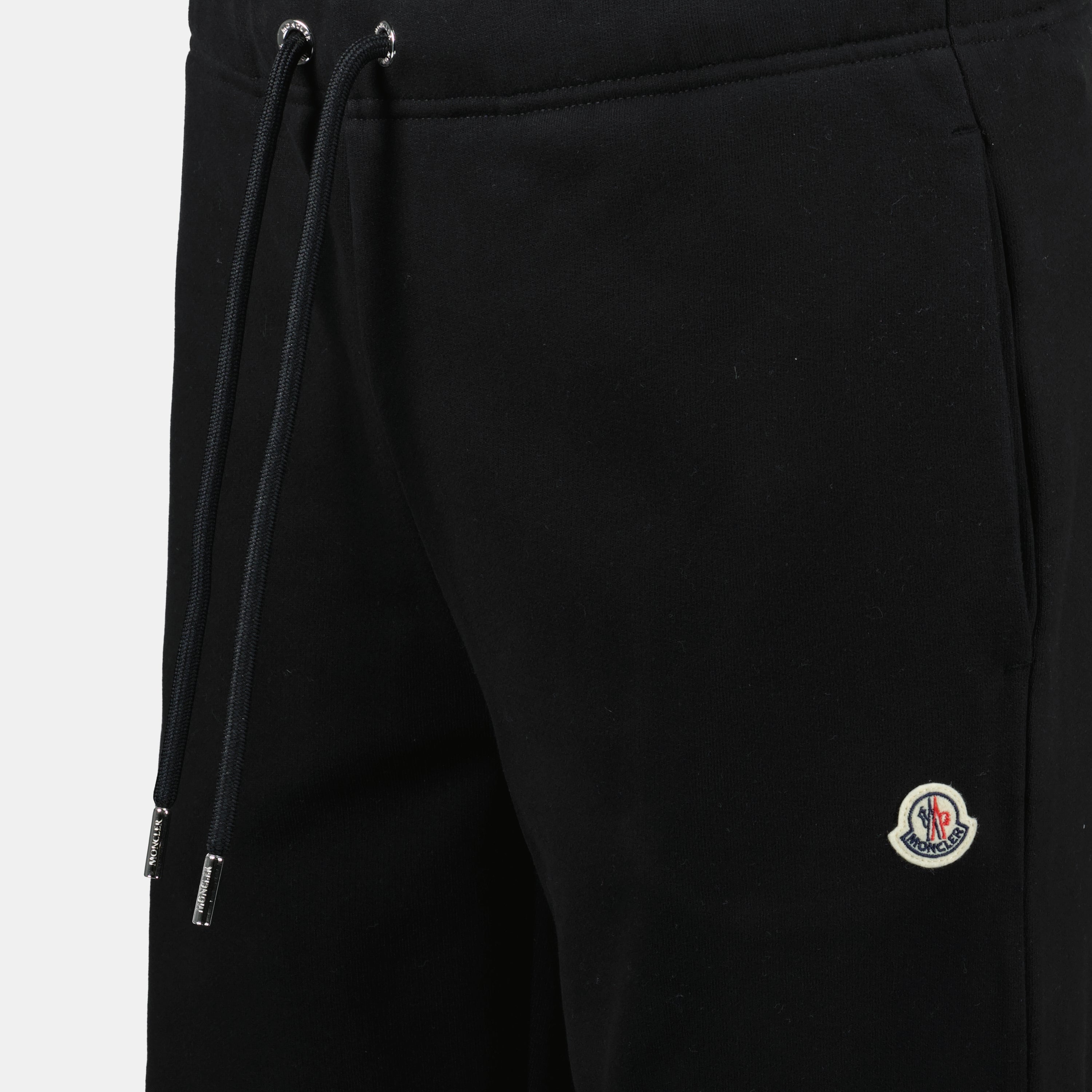 Pantalones Pantalones de Jogging con Logo Moncler Negro Homme
