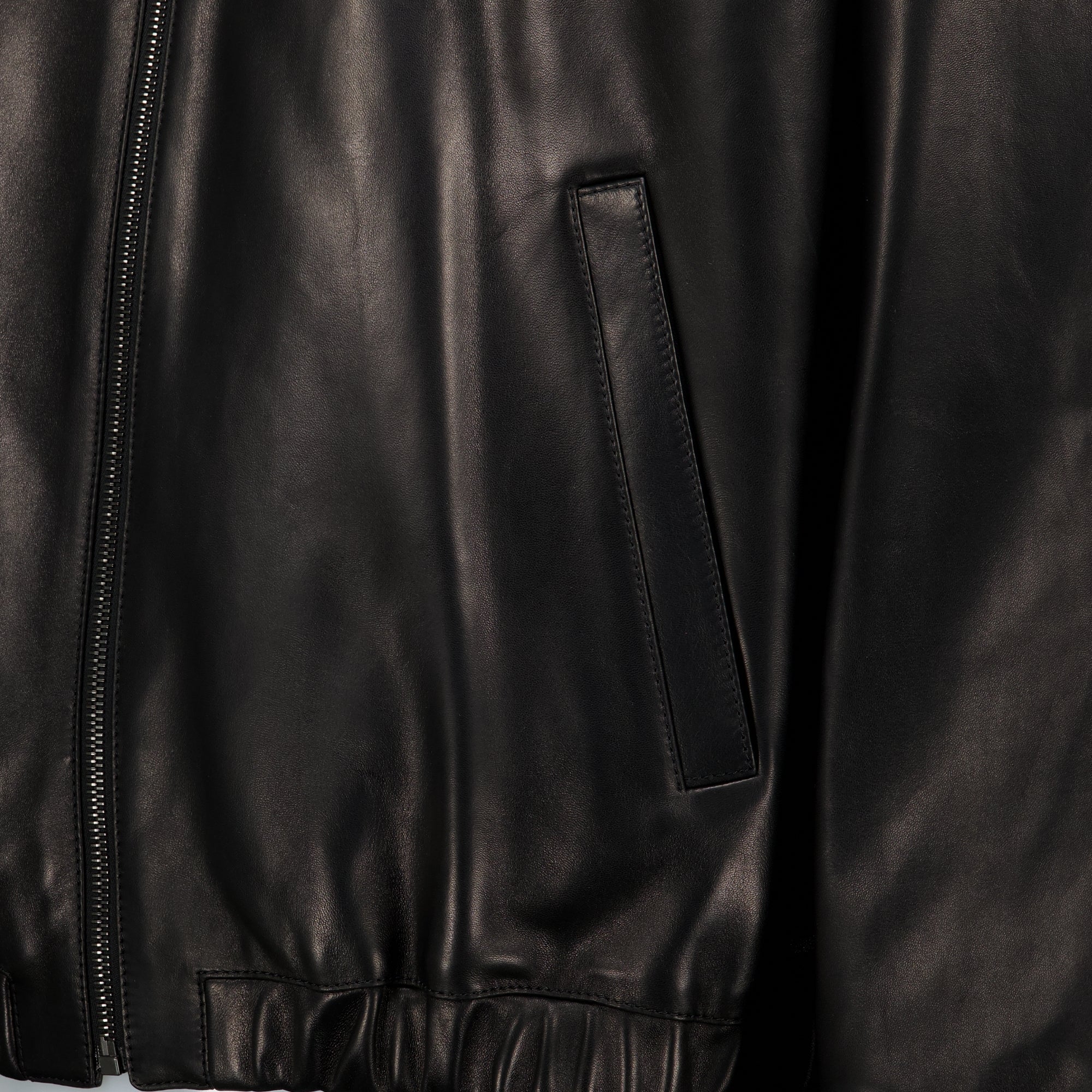 Manteaux Cassandre Leather Jacket Saint Laurent Noir Homme