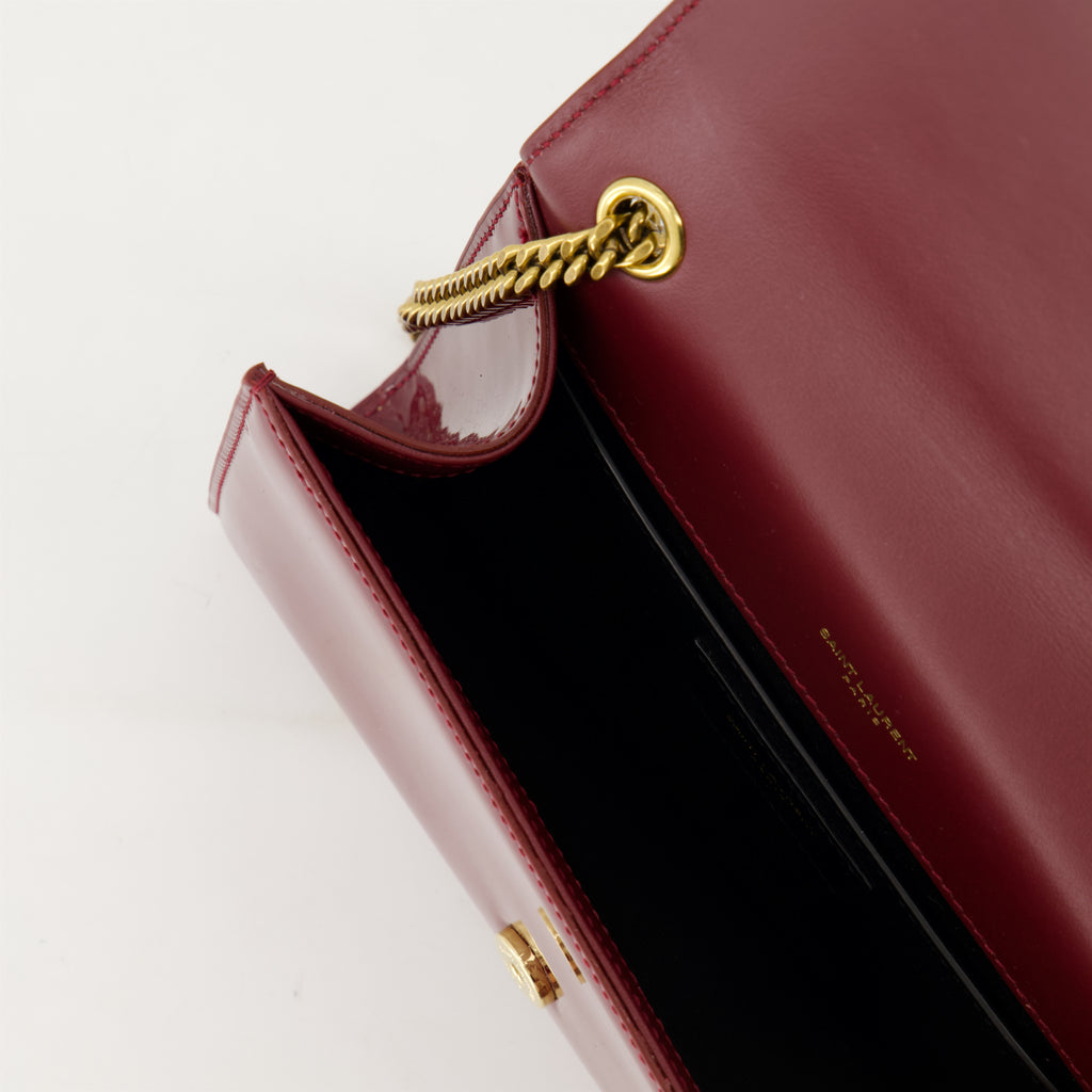 Umhängetaschen Sac Kate en cuir Saint Laurent Bordeaux Femme