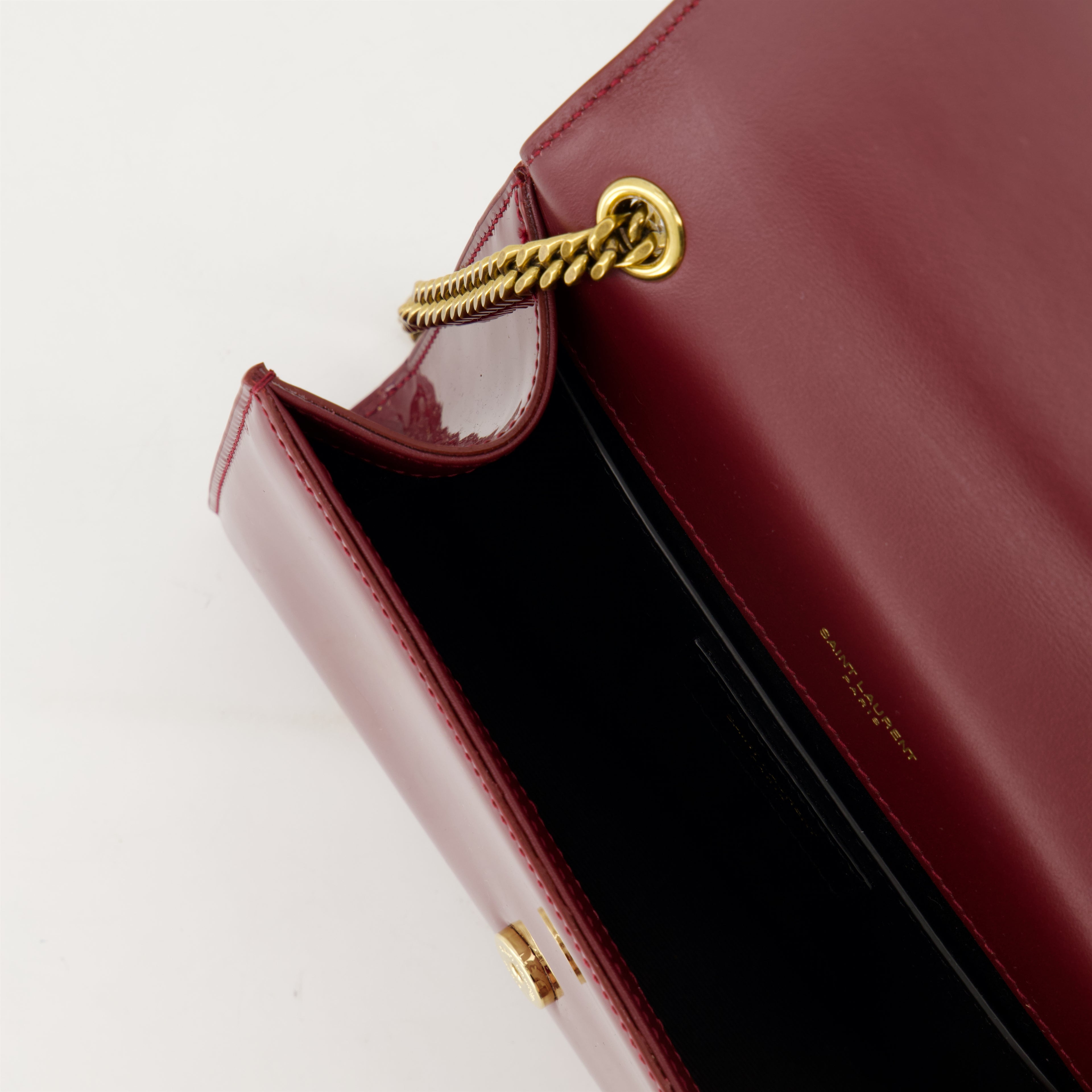 Sacs bandoulière Sac Kate en cuir Saint Laurent Bordeaux Femme