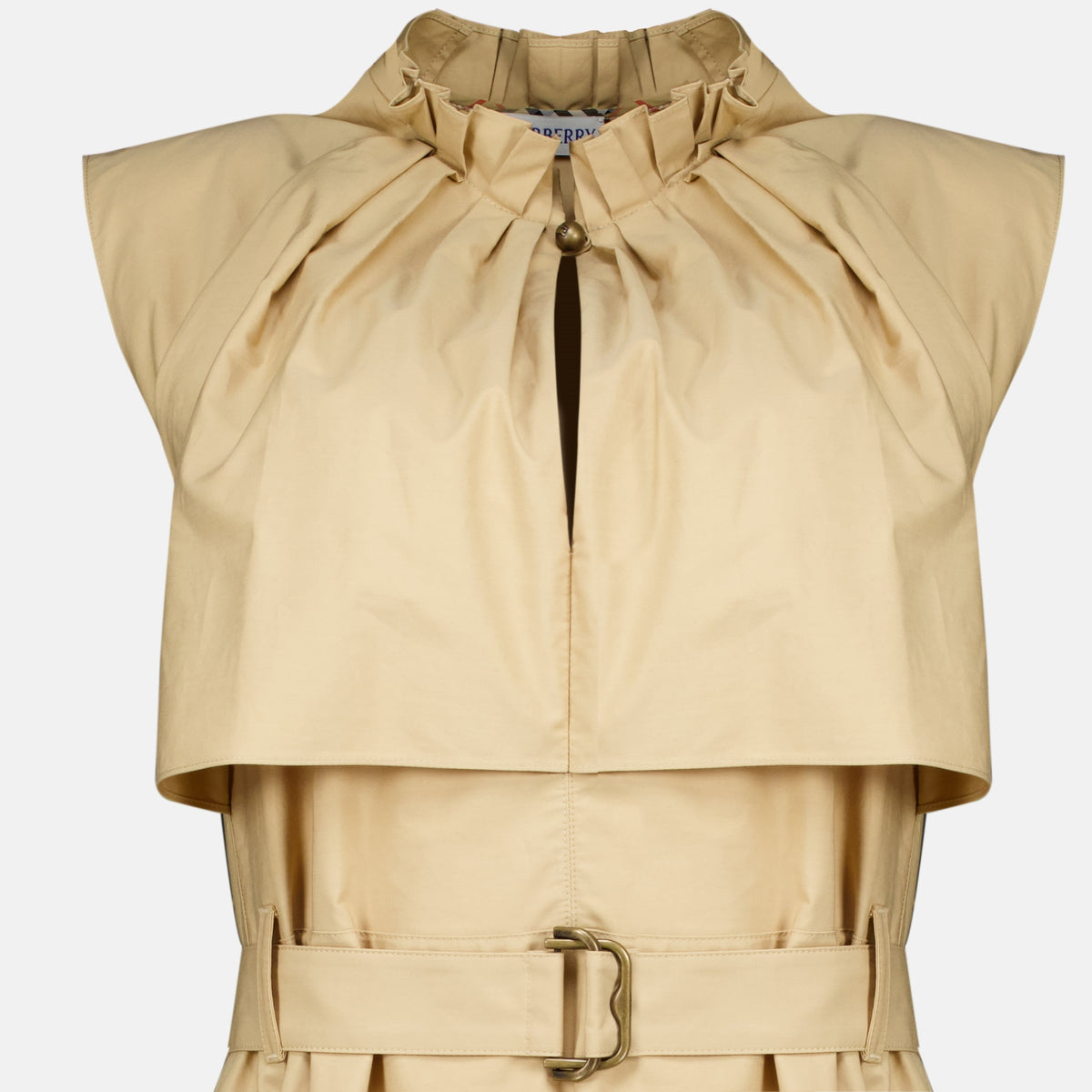 Robes Midi Poplin Dress Burberry Beige Femme