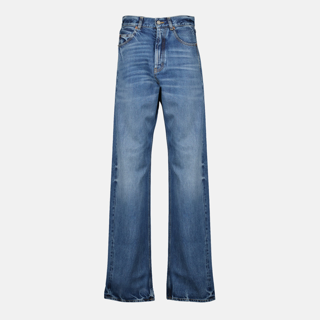 Imagen de los jeans baggy de denim de la marca Saint Laurent para mujer - Temporada Otoño-Invierno 2025 - Vista Frontal