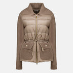 Vestes Cardigan com Zíper e Cinto Bege Moncler Beige Femme