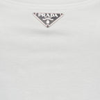 Tops Débardeur blanc à logo Prada Branco Femme