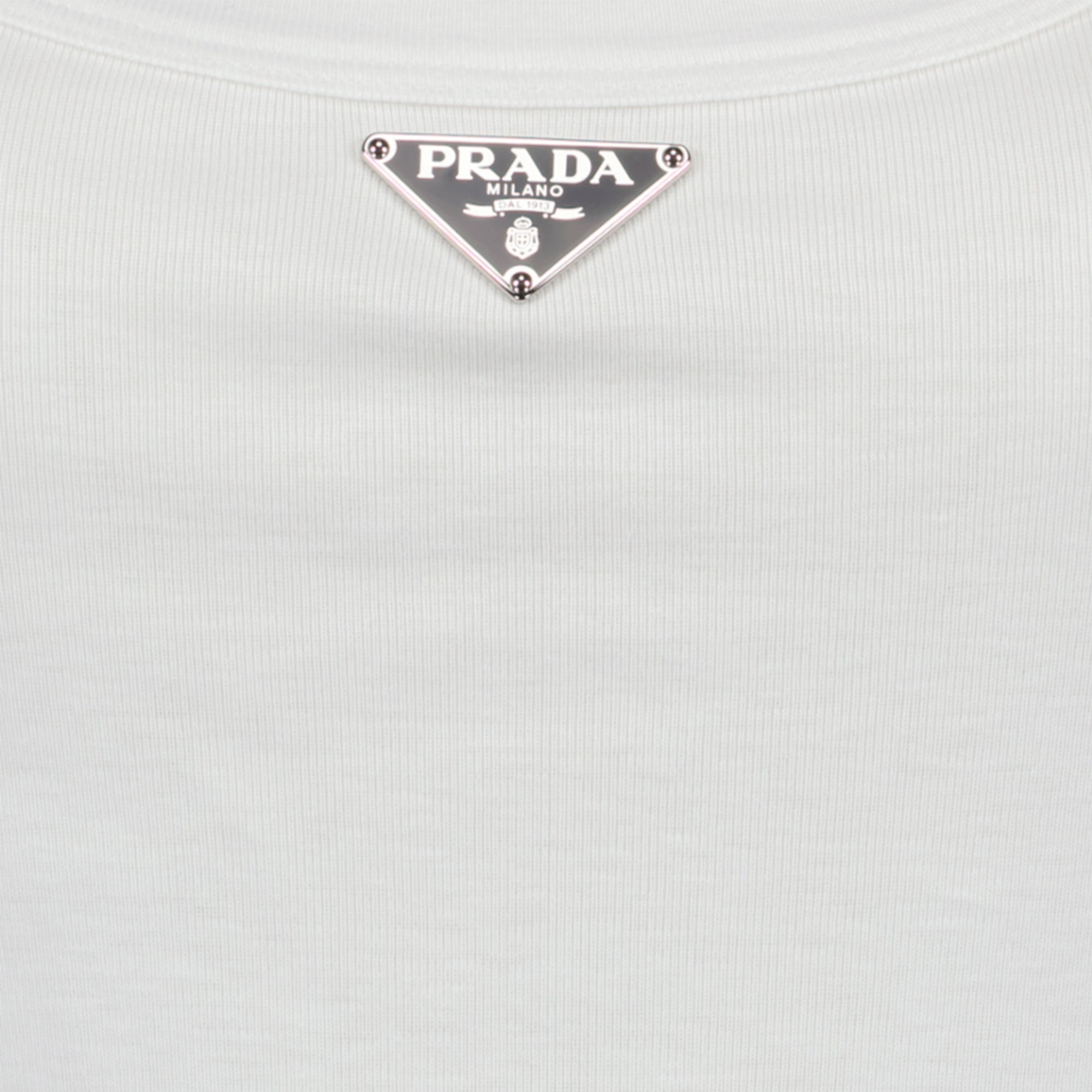 Tops Débardeur blanc à logo Prada Branco Femme