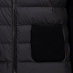 Maille Gestepptes Zip-Cardigan aus schwarzer Wolle Moncler Noir Femme