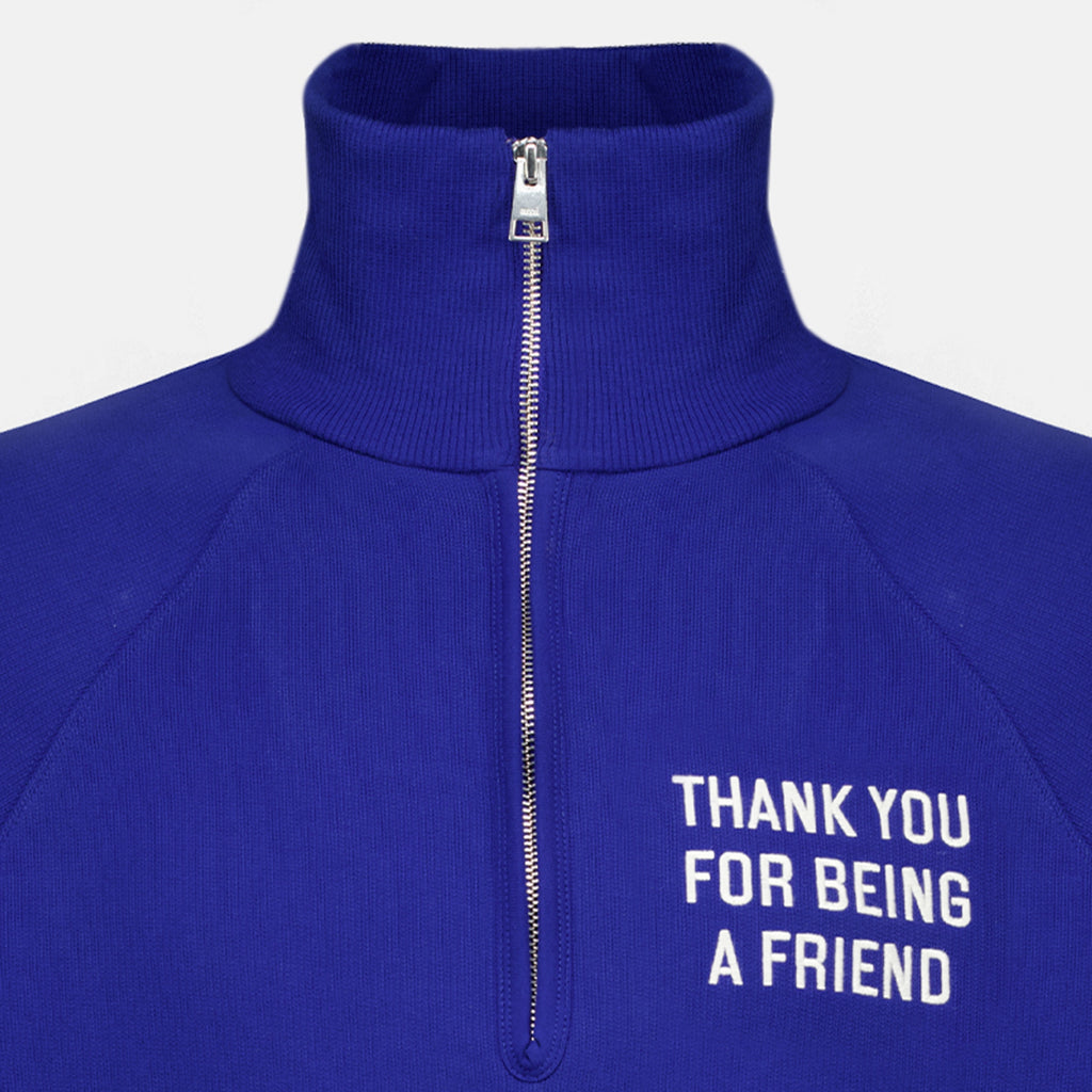Sweatshirts Sweatshirt zippé bleu en coton Ami PARIS Bleu foncé Unisexe