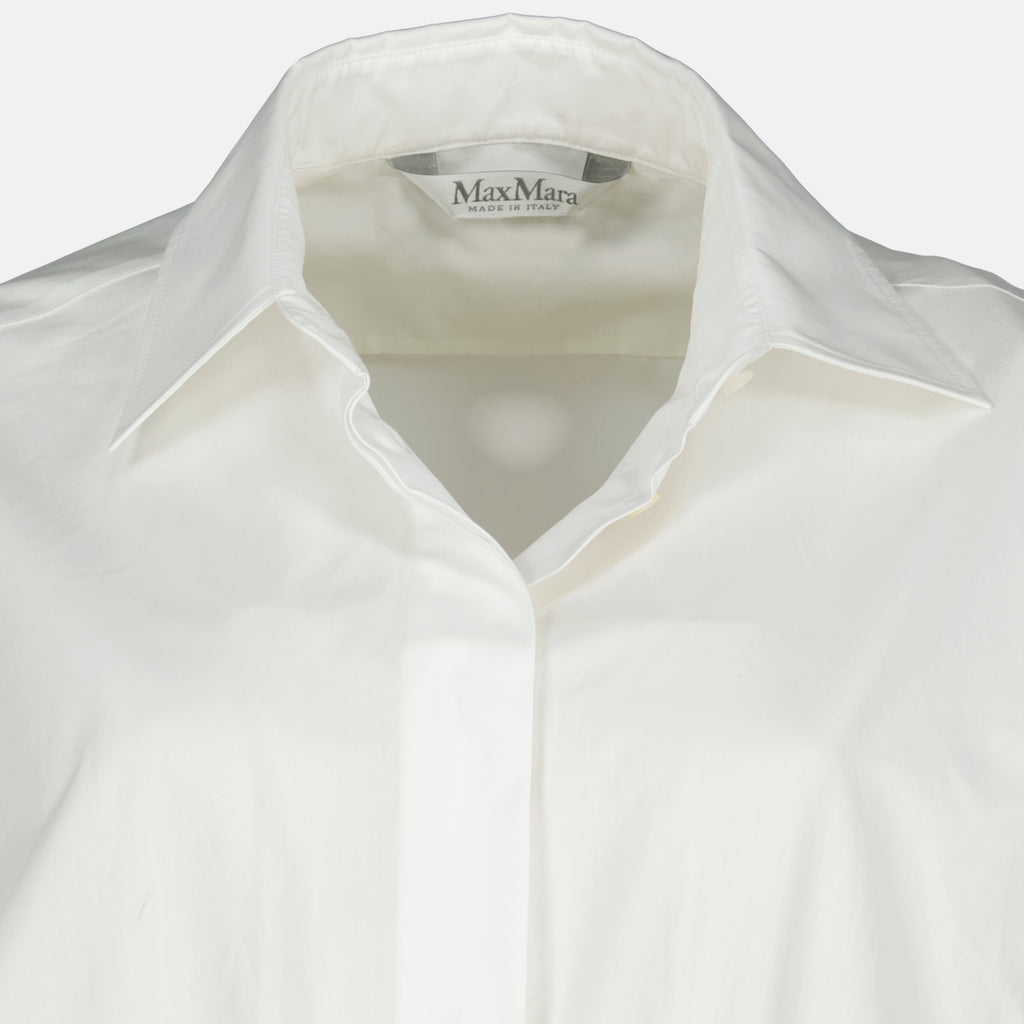 Imagem da Camisa Body de Algodão Branco da Max Mara para Mulher - Coleção Primavera-Verão 2026 - Vista Detalhada_1