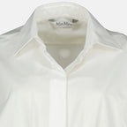 Imagen de la camiseta body de algodón blanco de Max Mara para Mujer - Temporada Primavera-Verano 2026 - Vista Detallada_1