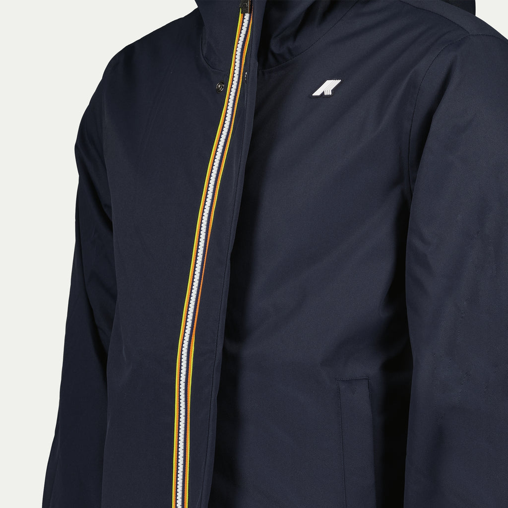 Coats Jacko Twill Marmotta Parka K-Way Blue Homme