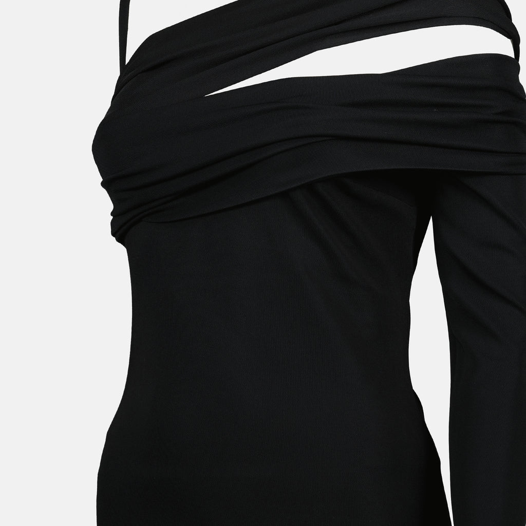 Vestidos Vestido Assimétrico Preto Versace Preto Femme