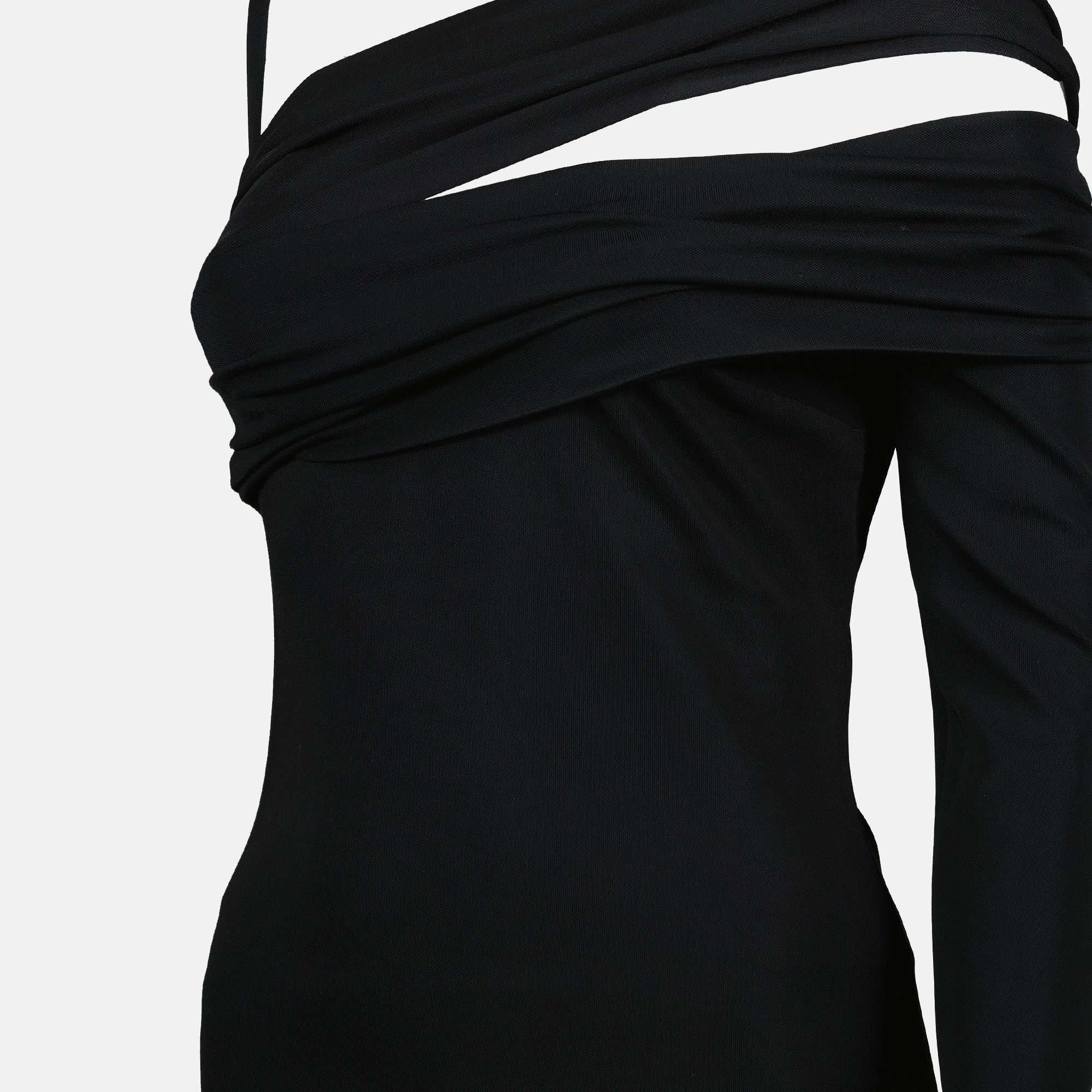 Robes Robe asymétrique noire Versace Noir Femme