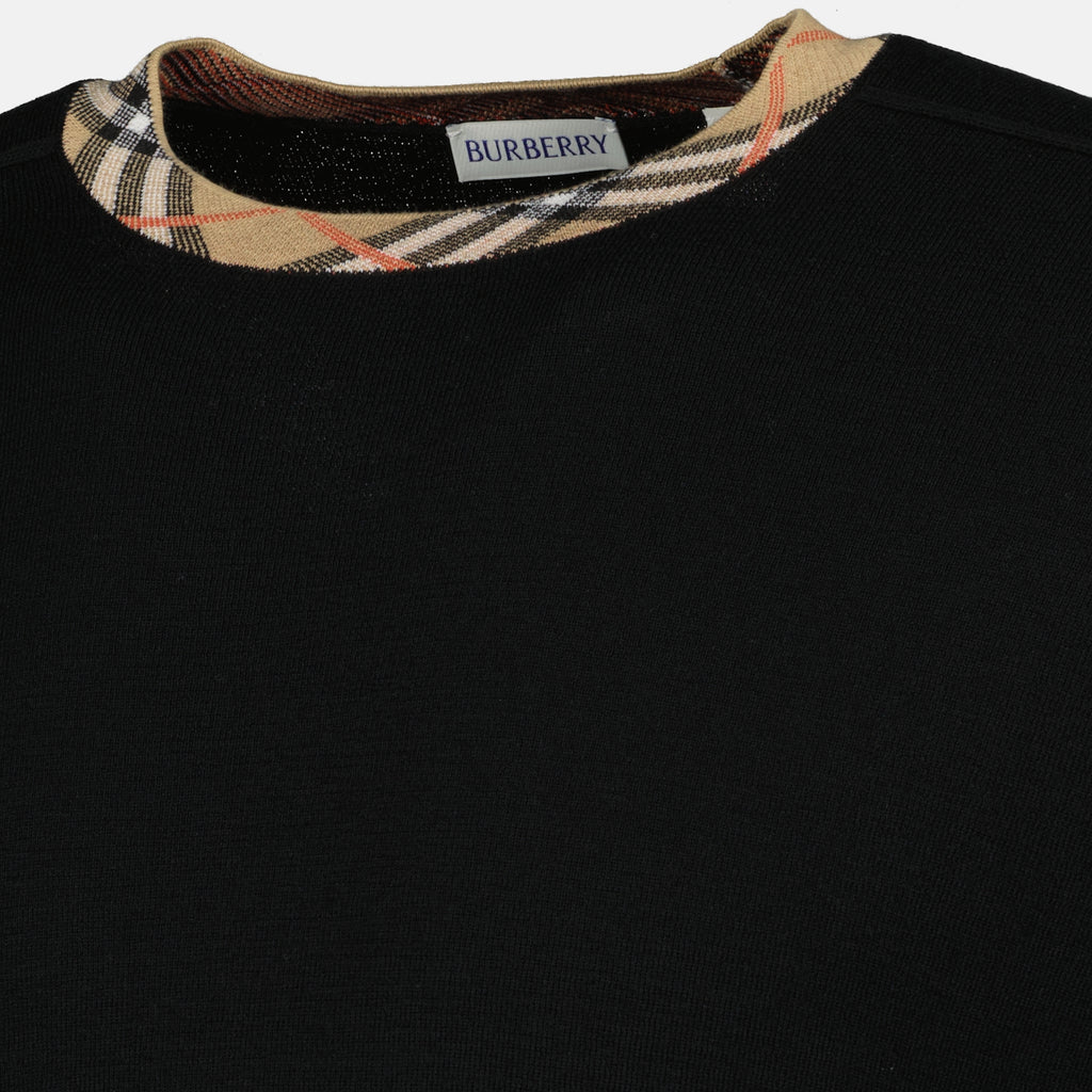 Imagem do Pullover de Lã Xadrez da marca Burberry para Homem - Temporada Outono-Inverno 2025 - Vista Detalhada_2