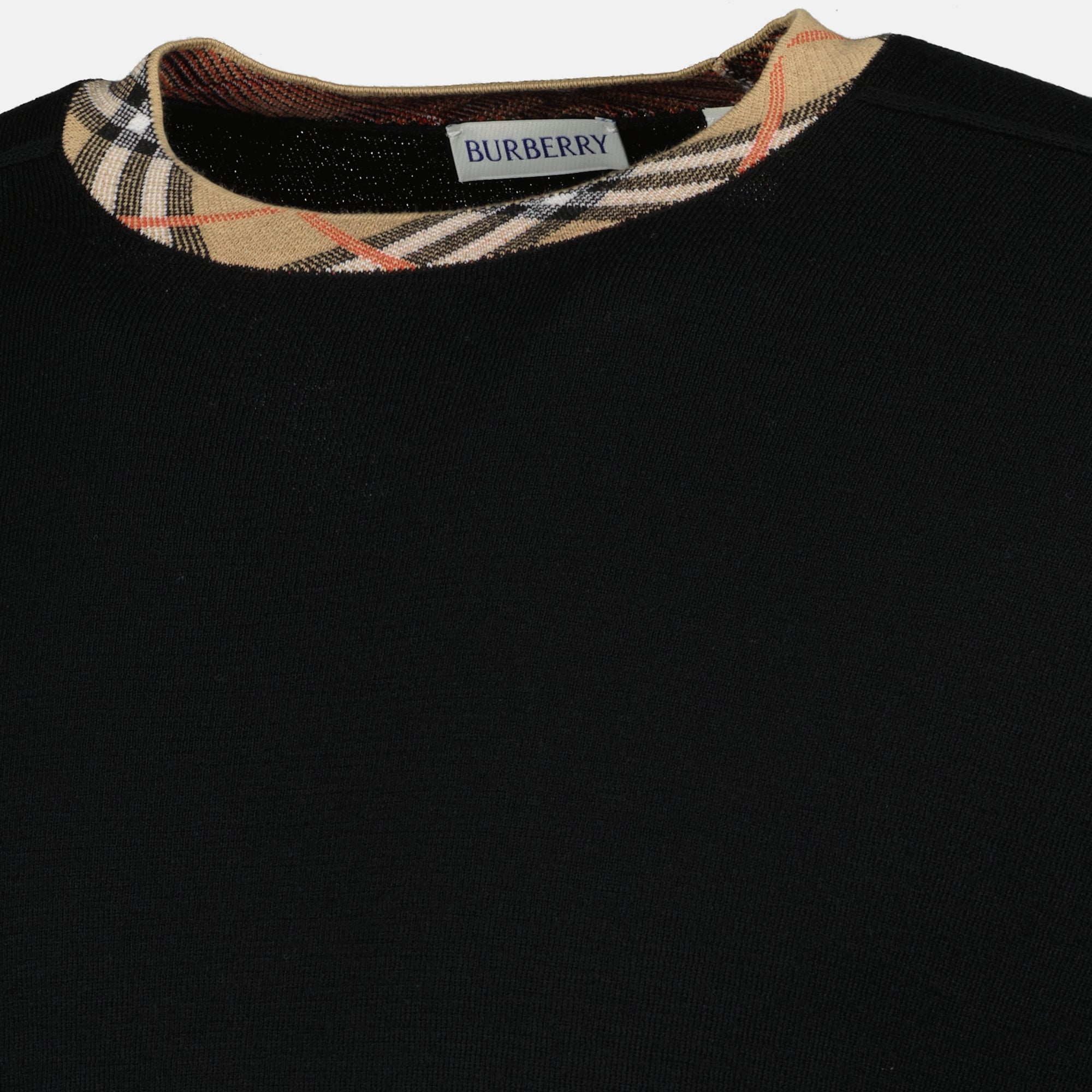 Image de l'article Pull en laine Check de la marque Burberry pour Homme - Saison Automne-Hiver 2025 - Vue détaillée_2