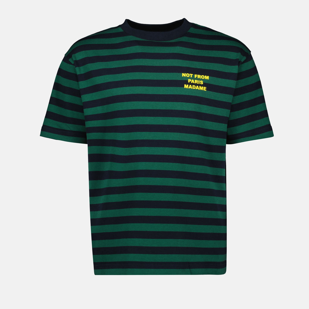 T-shirt T-shirt slogan à rayures Drole De Monsieur Blu Homme