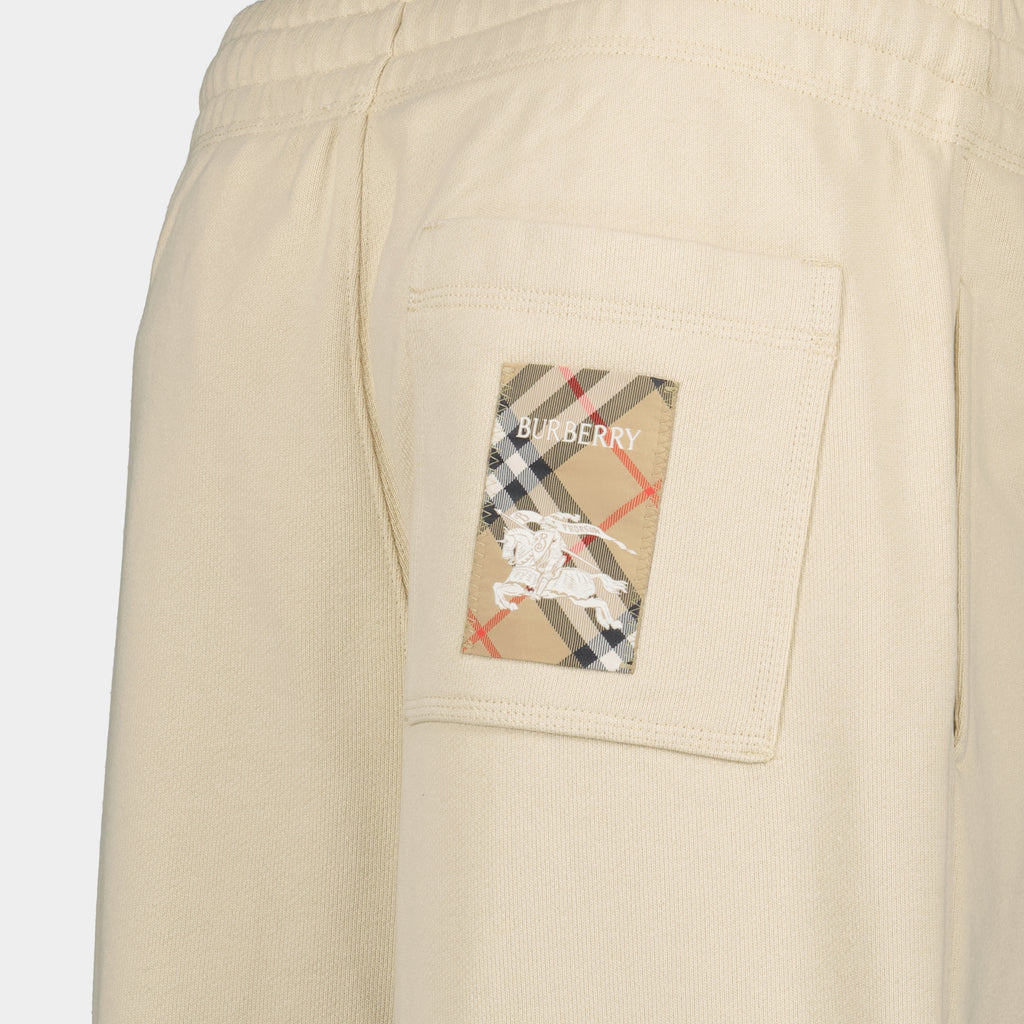 Calças Calças Jogging Cavalier Burberry Bege Femme