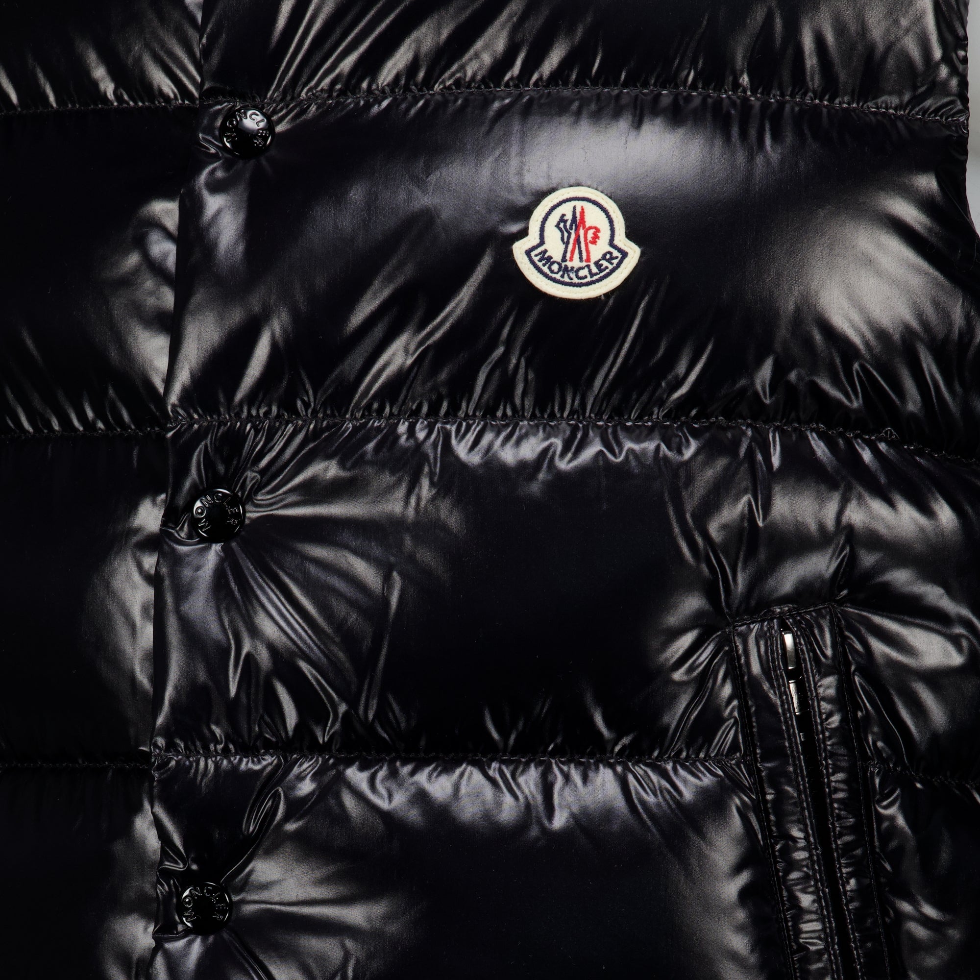 Vestes Giacca a Vento Nera Senza Maniche Tibb Moncler Noir Homme