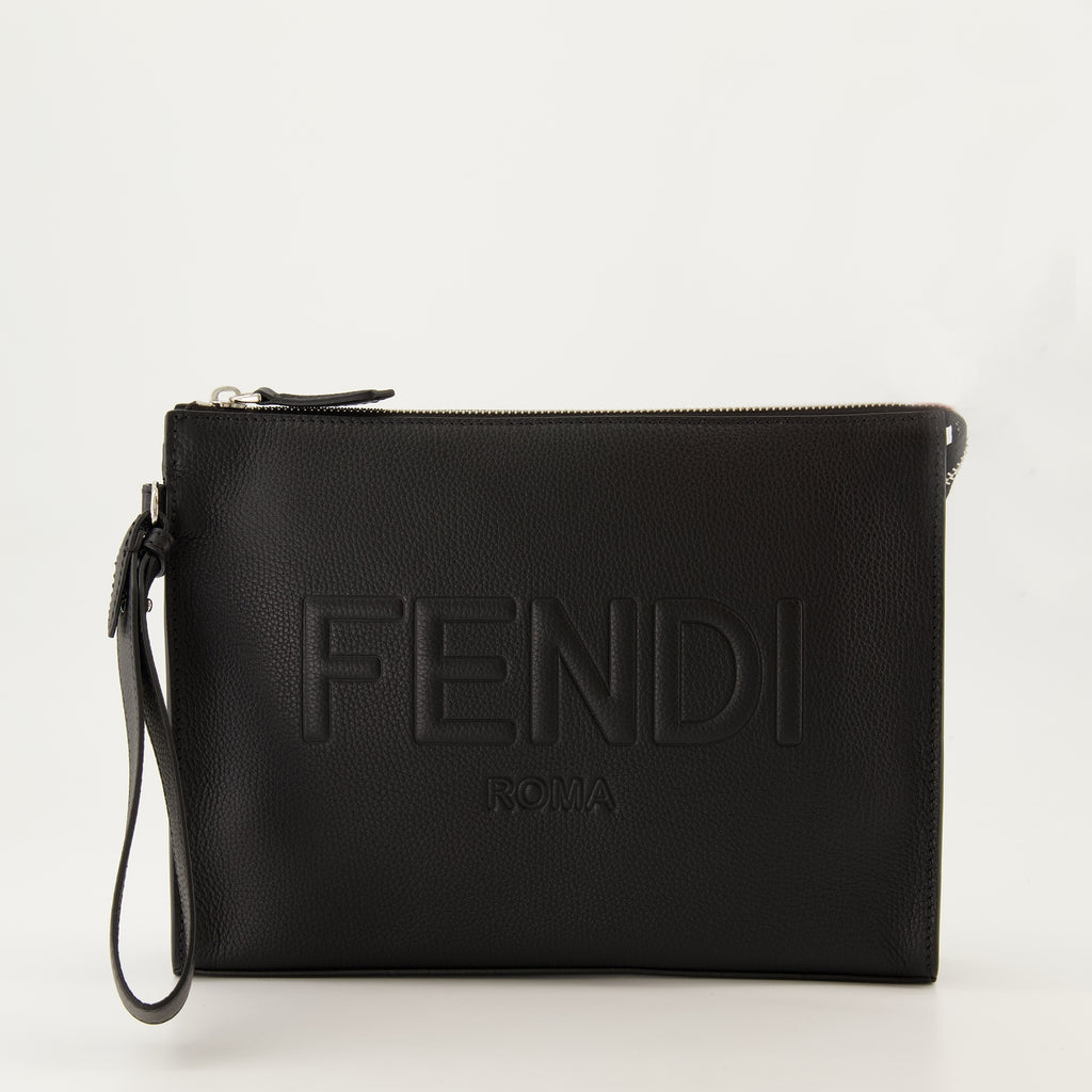 Pouches Pochette Fendi Roma en cuir Fendi Black Homme