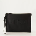 Pouches Pochette Fendi Roma en cuir Fendi Black Homme
