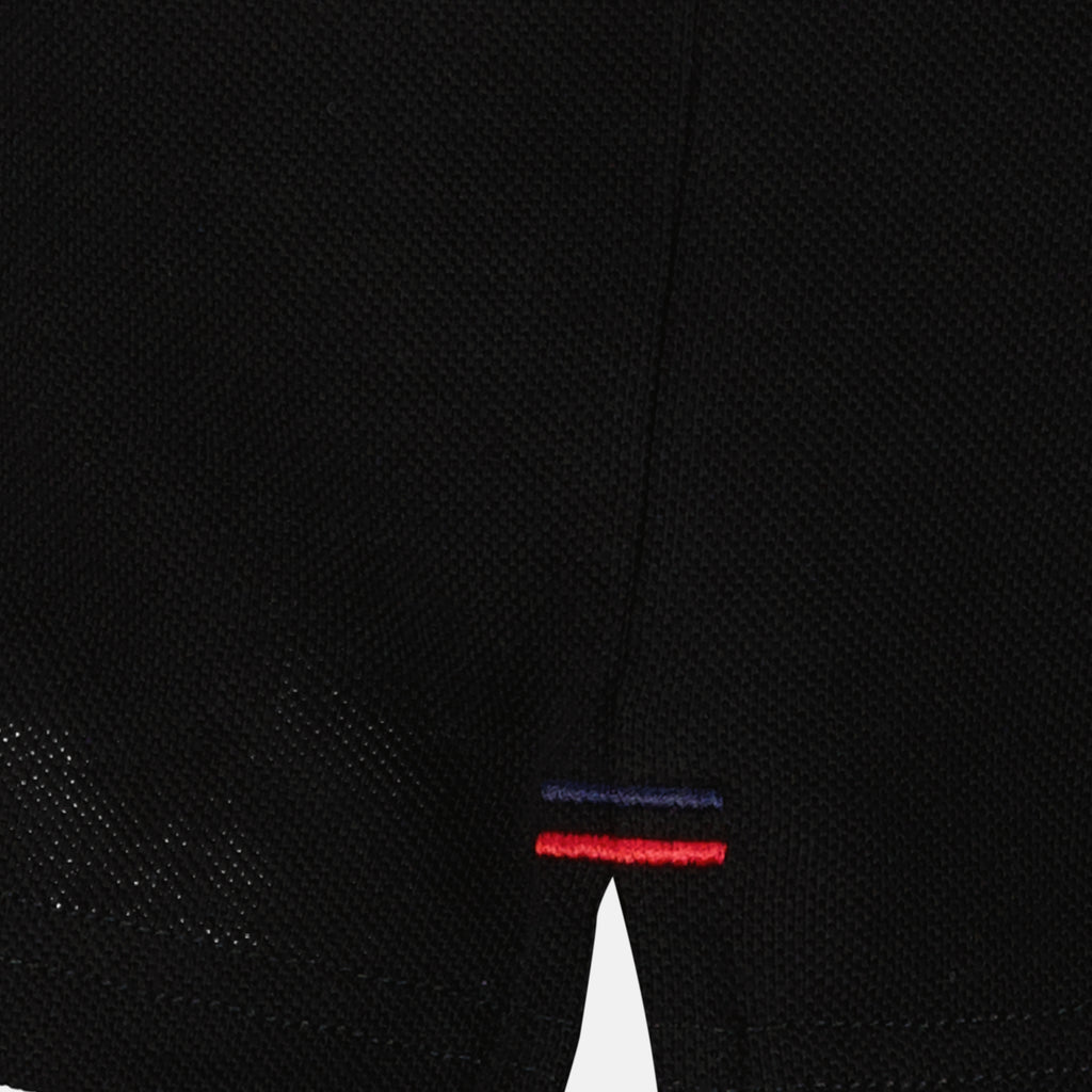 Polos Polo em Piqué de Algodão Preto Moncler Noir Homme