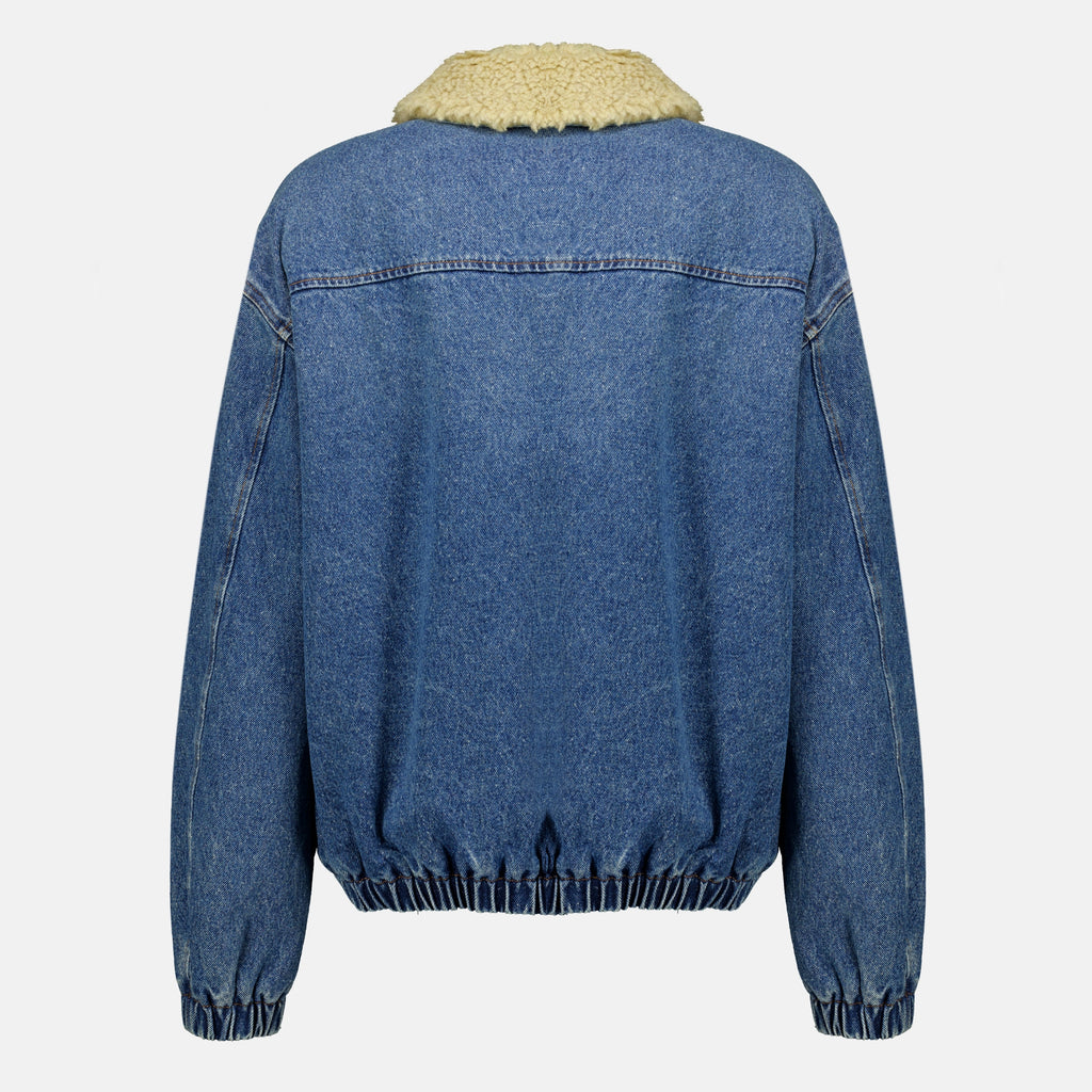 Vestes Veste en denim bleu Miu Miu Bleu foncé Femme