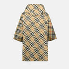 Jaquetas Capa em Xadrez Beje Burberry Bege Unissex